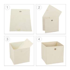 4x boîtes de rangement beige Beige