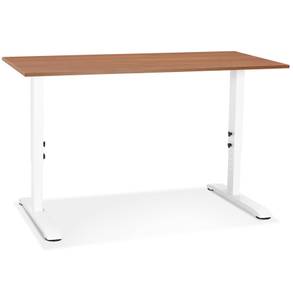 Schreibtisch OSMOSE Braun - Walnuss Dekor - 140 x 70 cm - Weiß