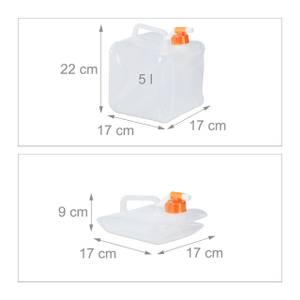 Faltbarer Wasserkanister im 4er Set 17 x 22 x 17 cm