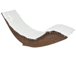 Chaise longue BRESCIA Blanc crème - Chêne foncé - Blanc