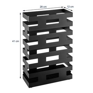 Schirmständer Schwarz - Metall - 28 x 41 x 12 cm