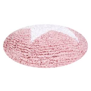 Coussin en coton lavable, ROUND STAR Rose foncé