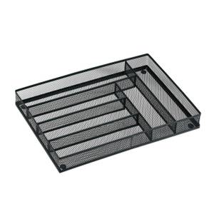 Besteckkasten für Schubladen aus Metall Grau - Metall - 29 x 5 x 41 cm