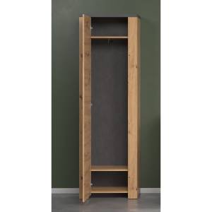 Kleiderschrank Follow Braun - Holz teilmassiv - 35 x 199 x 62 cm