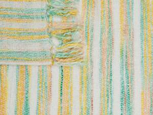 Couverture NUWAR Beige - Vert - Jaune - Textile - 130 x 1 x 170 cm