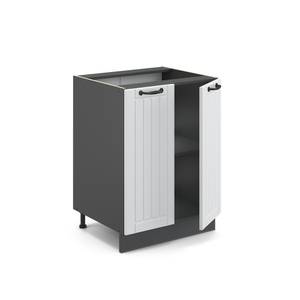 Meuble bas de cuisine Fame-Line 36050 Anthracite - Blanc neige