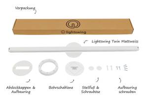 Lightswing® Twin - Lampe Aufhängesystem Weiß - Tiefe: 110 cm