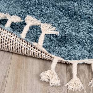 Teppich Hochflor R Lofty Fringe Blau - 150 x 150 cm