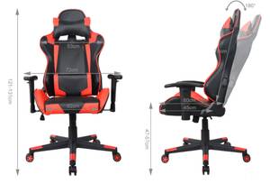 Gaming Stuhl HUKY1020_ROODZWART Schwarz - Rot