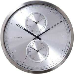 Wanduhr Multiple Time Eisen - Grau