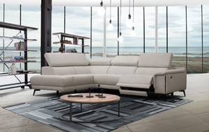 Relax-Ecksofa 4-Sitzer Matera Beige - Ecke davorstehend links - Longchair davorstehend links - Ottomane davorstehend links