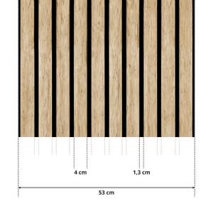 Papier Peint planches imitation bois Marron - Papier - 53 x 300 x 300 cm