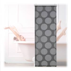 Store de baignoire gris à pois Largeur : 60 cm