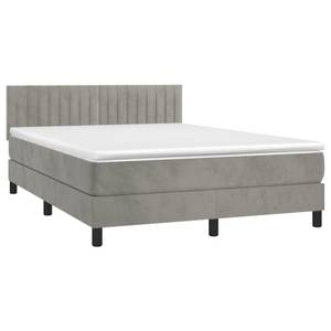 Boxspringbett 3017290-19 Hellgrau - 144 x 203 cm