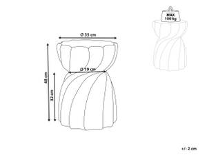 Beistelltisch ALGUA Grau - Keramik - 35 x 48 x 35 cm