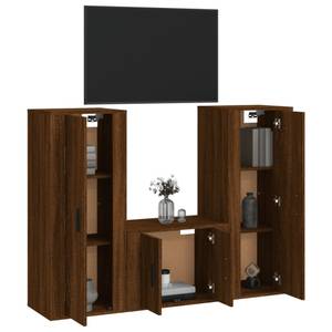 TV-Schrank 3er Set D137 Eiche Schwarzbraun Dekor