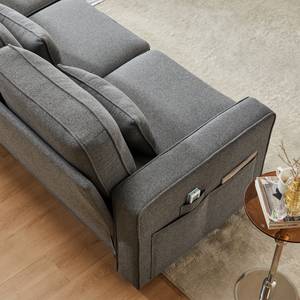 4-Sitzer Sofa Mercury Ⅷ Grau - Holzwerkstoff - Metall - Textil - Holzart/Dekor - Holz teilmassiv - 83 x 87 x 264 cm