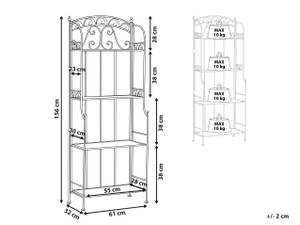 Badezimmerregal PADUA Weiß - Metall - 61 x 156 x 32 cm