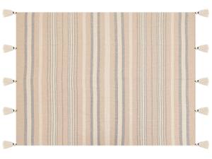 Couverture YARSELI Beige - Noir - Blanc - Fibres naturelles - 130 x 1 x 170 cm