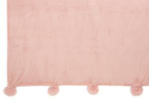 Decke Rosa Pink - Textil - 130 x 1 x 170 cm