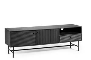 TV-Schrank Black Piano Schwarz - Massivholz - 150 x 50 x 40 cm