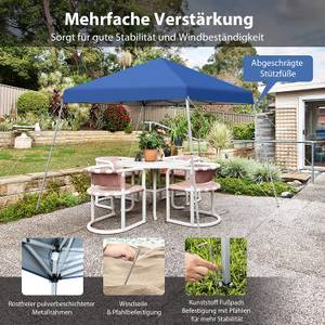 3x3m Faltpavillon, Pop Up Gartenpavillon Blau