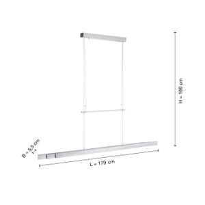 LED Pendellampe Touchdimmer Silber - Metall - 179 x 180 x 179 cm