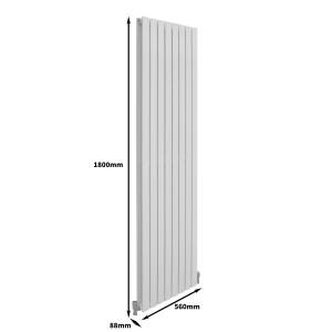 Flachheizkörper - Groß Weiß - Breite: 56 cm