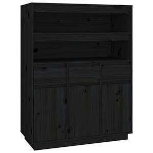 Highboard DE7648 Schwarz - Massivholz - 40 x 117 x 89 cm