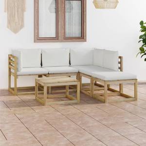 Gartenmöbel-Set 3016481-4 (6-teilig) Weiß - Holzwerkstoff - Holzart/Dekor - 64 x 70 x 64 cm