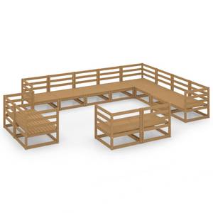 Garten-Lounge-Set (12-teilig) 3009712-1 Braun - Massivholz - Holzart/Dekor - 70 x 67 x 70 cm