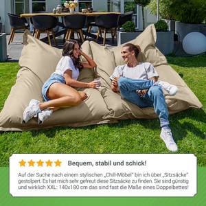 XL Outdoor Sitzsack "Square" 120x160cm Beige