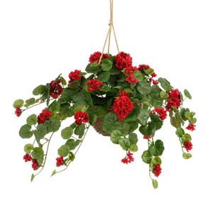 Plante artificielle Gernium Rouge - Polyrotin - 70 x 33 x 60 cm