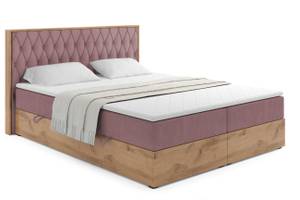 Boxspringbett LOLLY4 Rosé - Breite: 129 cm - H4