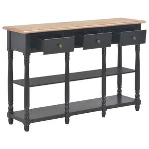 Console 297422 Noir - Bois manufacturé - Métal - 30 x 76 x 120 cm