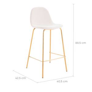 Tabouret de bar Henrik (Lot de 2) Blanc