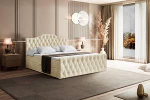 Boxspringbett VILA-1-Z Ecru - Breite: 200 cm - H4