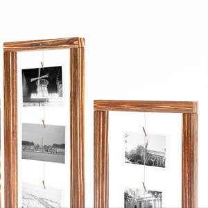 Lot de 3 cadres photo muraux Muhos Marron - Bois massif - Bois/Imitation - 19 x 63 x 2 cm