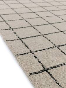 Wollteppich Grid Grau - Naturfaser - 160 x 1 x 230 cm