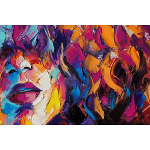 Tableau mural visage peint 30 x 45 cm