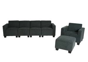 Sofa-System Couch-Garnitur Lyon 3-1-1-1 Anthrazit