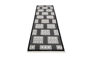 Tapis de passage Darya CCCXLII Noir - Textile - 79 x 1 x 297 cm