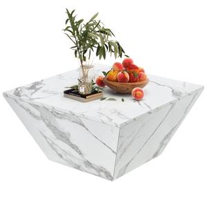 Table basse MARBDiana Ⅱ Blanc - Bois manufacturé - 70 x 37 x 70 cm