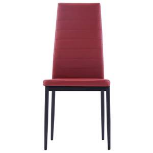 Table et chaise de salle à manger Rouge - Profondeur : 105 cm