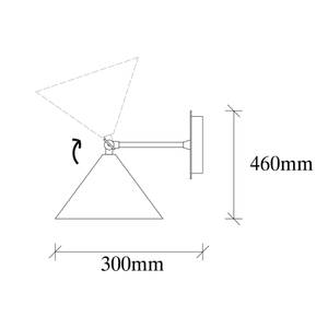 Wandleuchte Weiß - Metall - 1 x 20 x 19 cm