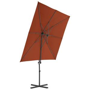 Parasol en porte-à-faux Brun rouge - 250 x 247 x 250 cm