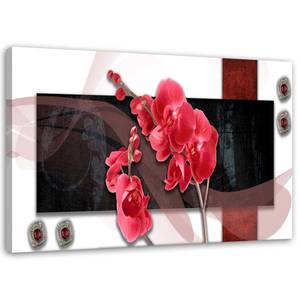 Wandbild Rote Orchidee Natur Abstrakt 60 x 40 cm