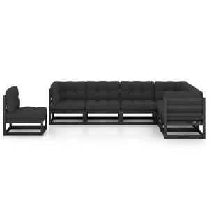 Garten-Lounge-Set (7-teilig) 3009825-2 Anthrazit - Schwarz