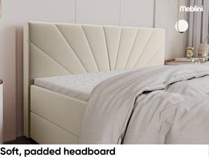 Boxspringbett John Beige - Breite: 186 cm - H4