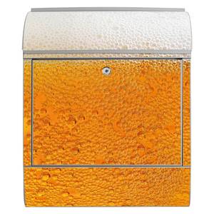 Briefkasten Stahl Bier Grau - Metall - 38 x 46 x 13 cm